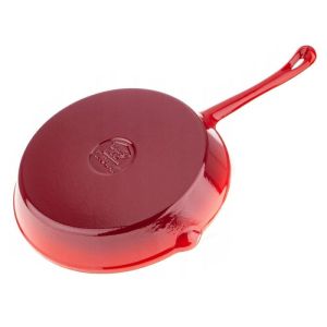 Чугунен тиган Kinghoff KH 2262, 26 см, Емайлиран, Подходящ за фурна, Червен