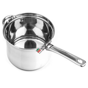 Тенджера с кошница за пържене Kinghoff KH 4581, 3.6 л, 18 см, Стъклен капак, Многослойно дъно, Индукция, Инокс