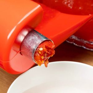 Мелачка за домати Kinghoff KH 2202, Чугун, Широк фланец, Семенен сепаратор, Сребрист/оранжев