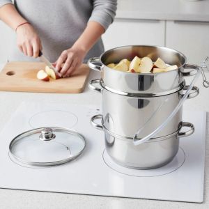 Соковарка Klausberg KB 9032, 28 см, 8 литра, 4 части, Индукция, Инокс