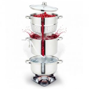 Соковарка Klausberg KB 9032, 28 см, 8 литра, 4 части, Индукция, Инокс