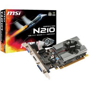 MSI Video Card NVidia N210-1GD3/LP (GF210, 1GB GDDR3 64bit, PCI Express x16 2.0, DVI, HDMI, D-SUB)