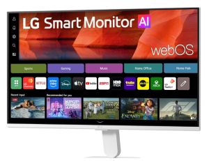Монитор LG 27U511SB-W, 27" IPS Smart webOS23, 120Hz, 5ms, 1500:1, 250cd/m, FHD 1920x1080, ThinQ, sRGB 99%, HDR 10, HDMI, USB, Bluetooth, AirPlay 2, Speacers 5W x 2, Tilt, White