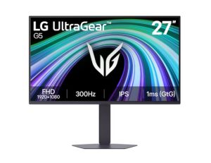Монитор LG 27G550B-B, UltraGear 27" IPS, AG, 300Hz, 1ms GtG, 700:1, sRGB 99%, 250cd/m2, Full HD 1920x1080, HDR10, AMD FreeSync, G-SYNC Compatible, VRR, HDMI, DisplayPort, Headphone Out, Black Stabilizer,Tilt/Height/Swivel/Pivot, Black