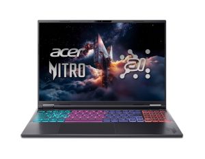 Лаптоп Acer Nitro 16S AI, AN16S-61-R28Q , AMD Ryzen AI 9 365 (up to 5.0Ghz, 24MB), 16" WQXGA (2560x1600)IPS 180Hz, 1*16GB DDR5 (1 slot free), 1024GB PCIe NVMe SSD, GeForce RTX 5070 8GB GDDR7, WiFi 6E, BT 5.3, No Os, Black