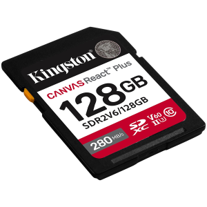 Kingston 128GB SDXC Canvas React Plus SDXC UHS-II 280R/100W U3 V60