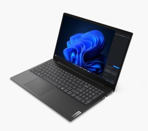 Лаптоп Lenovo V15 G5 Intel Core 3 100U, 6C (up to 4.7GHz, 10MB), 16GB DDR5-5200, 512GB SSD, 15.6" FHD (1920x1080) IPS AG, Intel UHD Graphics, HD 720p Cam, WLAN, BT, 3 cell, DOS, 3Y CCI