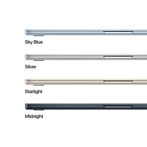Лаптоп Apple MacBook Air 15.3: Apple M5 chip with 10-core CPU and 10-core GPU, 16GB, 512GB SSD - Sky Blue