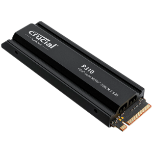 SSD 1TB CRUCIAL P310 (CT1000P310SSD5), M.2 2280, PCIe Gen 4 x4 NVMe with heatsink