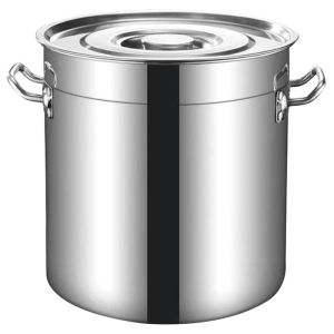 Казан с капак Rosberg R51211C40, 50 л, 40х40 см, Инокс
