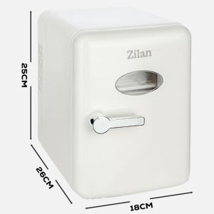 Преносим мини хладилник Zilan ZLN1153, 36W, 4 л, 6 кена, Охлаждане/затопляне, 10-75°C, 240/12V, Бял