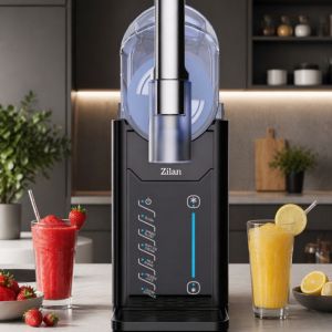Машина за ледени десерти сорбе Zilan ZLN4819, 200W, 2 л, 5 автоматични програми, Контрол на консистенцията, Самопочистване, LED, Черен