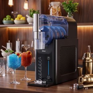 Машина за ледени десерти сорбе Zilan ZLN4819, 200W, 2 л, 5 автоматични програми, Контрол на консистенцията, Самопочистване, LED, Черен