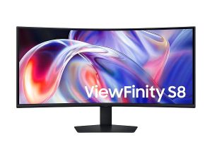 Монитор SAMSUNG ViewFinity S8 S85TH (LS40H850TAUXEN), 40" VA Curved 1000R, 5K2K WUHD (5120 x 2160) 144Hz, 21:9, 4ms, 350 cd/m2, 3000:1, AMD FreeSync Premium, Speaker 2x5W, HDMI, DP, Thunderbolt 3, USB-C, RJ-45, Black