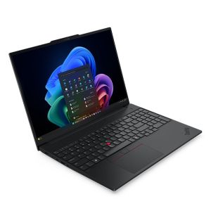 Лаптоп Lenovo ThinkPad E16 G4, Intel Core Ultra 7 355 (up to 3.50GHz, 12MB), 16" WUXGA, 32GB, 1TB SSD, Intel Graphics, BT 5.4,Wi-Fi 7 2x2 BE, Wired Ethernet, FPR, 1080PFHD Hybrid, 4 Cell, 65W, DOS, 3YR Onsite