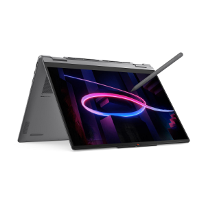 Лаптоп LENOVO Yoga 7 2-in-1 14IPH11 (83TC0023BM), 14" WQXGA+ (2880x1800) OLED Touch, Intel Core™ Ultra 7 355 (2.3GHz up to 4.7GHz, 8 ядра), 32GB LPDDR5x, 1TB SSD M.2, Yoga Pen, Windows 11 Home, Luna Grey