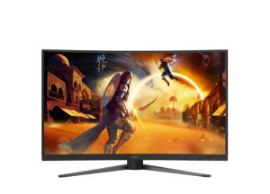 Монитор AOC C32G4Z, 31.5" Curved 1500R, VA, WLED, 1920x1080@260Hz (OC, Native 240Hz), 4ms GtG, 0.3ms MPRT, 300cd m/2, 3500:1, Adaptive Sync, FlickerFree, Anti Blue Light, 5Wx2, Tilt, Height Adjust, Swivel, 2xHDMI, DP