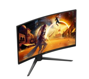 Монитор AOC C32G4Z, 31.5" Curved 1500R, VA, WLED, 1920x1080@260Hz (OC, Native 240Hz), 4ms GtG, 0.3ms MPRT, 300cd m/2, 3500:1, Adaptive Sync, FlickerFree, Anti Blue Light, 5Wx2, Tilt, Height Adjust, Swivel, 2xHDMI, DP