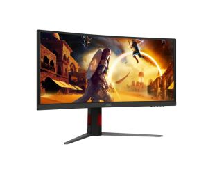 Монитор AOC CU34G4ZCA, 34" Curved 1500R, Fast VA, WLED, 3440x1440@250Hz, 1ms GtG, 0.3ms MPRT, 450cd m/2, 3000:1, Adaptive Sync, FlickerFree, Low Blue Light, Tilt, Height Adjust, Swivel, 2xHDMI, DP, USB hub