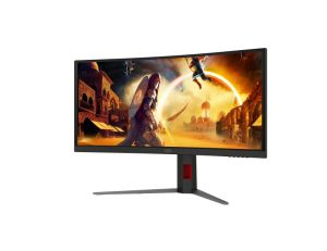 Монитор AOC CU34G4ZCA, 34" Curved 1500R, Fast VA, WLED, 3440x1440@250Hz, 1ms GtG, 0.3ms MPRT, 450cd m/2, 3000:1, Adaptive Sync, FlickerFree, Low Blue Light, Tilt, Height Adjust, Swivel, 2xHDMI, DP, USB hub