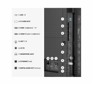 Телевизор Hisense, 100''U7SE,ULED Smart, FALD, 165Hz, 5000:1,Quantum Dot, Dolby vision IQ,Vidaa, ADS, Black