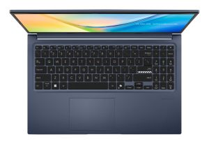 Лаптоп Asus Vivobook M1502XA-BQ015NA, AMD Ryzen 9 7940HS 4.0GHz (8-core/16-thread, 16MB cache, up to 5.2GHz max boost),15.6 "FHD(1920X1080) 16:9,16GB DDR5 (8 GB on BD),512 GB SSD,Backlit Keyboard , NO OS, Quiet Blue, no adapter
