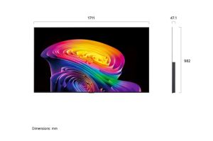 Телевизор LG OLED77C61LA, 77" OLED evo, 4K (3840 x 2160), DVB-C/T2/S2, Alpha 11 AI 4K Gen3, 120Hz Native (VRR 165Hz), ThinQ AI, HDR10, NVIDIA G-SYNC, AMD FreeSync, Dolby Vision, Dolby Atmos, AI Agent, Wi-Fi 6E, Bluetooth, eARC (HDMI 2), USB, Airplay 2, CI