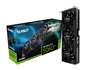 Видео карта PALIT GeForce RTX 5060 Ti Infinity 3 16GB, 16GB GDDR7, 128 bits, HDMI, 3xDP