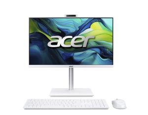Настолен компютър - всичко в едно Acer Aspire C24-A, 23.8'' FHD IPS AiO 120Hz, Intel Core i5-13420H (up to 4.60GHz, 12MB), 16GB DDR4 (1 slot free), 512GB SSD, no DVD, Intel UHD, HDMI, RG-45, WiFi 6, BT 5.0, Glan, Ergo stand w Height Adj., 5MPCam+mic, KBD&