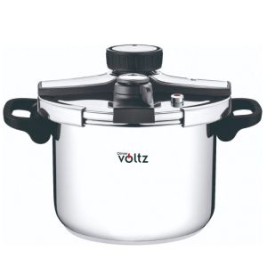 Тенджера под налягане Oliver Voltz OV51311C7, 7 л, 100 kPa, Два капака, Сгъваеми дръжки, Индукция, Инокс