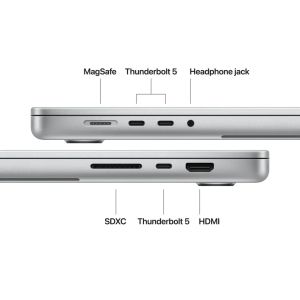 Лаптоп Apple 16-inch MacBook Pro: Apple M5 Max chip with 18-core CPU and 40-core GPU, 48GB, 2TB SSD - Silver
