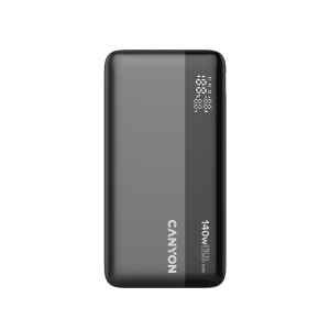 CANYON Power Bank PB-240, 25000mAh PD140W display power bank,Size160.0x82x27 mm Weight 508+-10g, Dark Grey