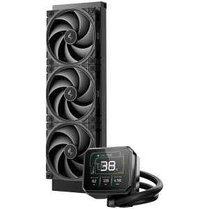 DeepCool SPARTACUS 360, 360mm CPU Liquid Cooler, 3x120mm PWM Fans, 3.4'' IPS LCD Screen, Black, LGA1851/1700, AMD AM5/AM4, 5Y, R-SPT360-BKDSMP-G-1