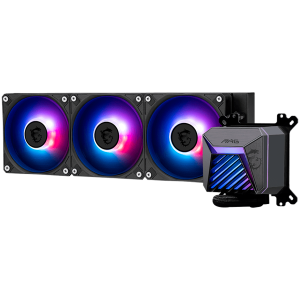 MSI MAG CORELIQUID A15 360, 3x120mm Pre-installed ARGB Daisy Chain Fans, Adjustable Offset Kit, Replacable Top Cover, Copper Base Intel LGA 1700/1851, AMD AM5/AM4, 3Y Warranty