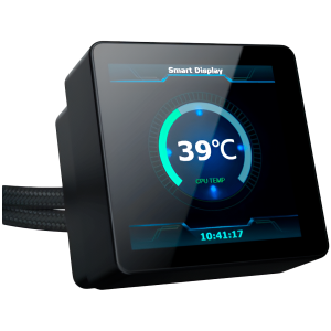 Connect 240 EN45257 (BK,AIO Liquid Cooler,3.4" LED Display Pump Head,ARGB PWM Fan,Mini ARGB Controller)
