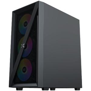 Xigmatek Blade EN40887 ATX/M-ATX/MINI ITX, USB3.0 X1, USB2.0 X2, HD AUDIO, Mehsed Grill Frontpanel & Left Tempered Glass, 4PCS X20C Auto Running LED Fan