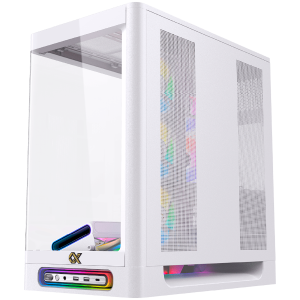 Heaven Air Arctic EN49606 (WH,U3x2+Type C,Curved TG,6PCS J20A PWM WH Reverse & 2PCS J20A PWM WH,ARGB & PWM Remote Control Box)