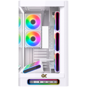 Heaven Air Arctic EN49606 (WH,U3x2+Type C,Curved TG,6PCS J20A PWM WH Reverse & 2PCS J20A PWM WH,ARGB & PWM Remote Control Box)
