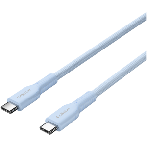 CANYON cable OnWire 60CL C-C 60W COLOR Braided 1m Light Blue