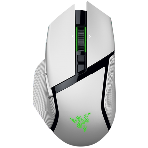 Razer Basilisk V3 Pro 35K, White, Gaming Mouse, HyperSpeed Wireless, Bluetooth, Focus Pro 35K Optical Sensor Gen-2, 35000 DPI, Configurable Razer HyperScroll Tilt Wheel, Up to 140 Hours on Razer™ HyperSpeed Wireless
