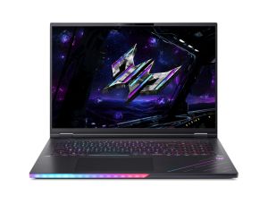 Лаптоп Acer Predator Helios 18 AI, PH18-I71-93T3, Intel Core Ultra 9 290HX Plus (up to 5.50GHz, 36MB), 18" WQXGA (2560x1600) IPS Mini LED 250Hz, 2*32GB DDR5, 2*1TB NVMe SSD, RTX 5080 16GB GDDR7, WiFi 7, RG-45, BT 5.4, MicroSD, FHD Cam, Win 11 Pro, Black