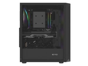 Кутия за компютър Fury PC Case Shobo SH4F RGB Midi Tower, Window, Black
