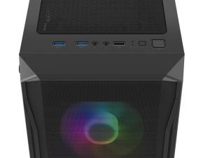 Кутия за компютър Fury PC Case Shobo SH4F RGB Midi Tower, Window, Black