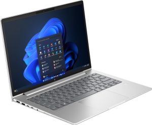 Лаптоп HP EliteBook 6 G1i AI 14" Pike Silver, Ultra 7-255U(up to 5.2GH/12MB/12C), 14"  WUXGA AG 300nits, 16GB 5600Mhz 1DIMM, 512MB PCIe SSD, WiFi 7 + BT 5.4, FPR, Smart Card Reader, Backlit Kbd, 3C Batt, Win 11 Pro, 3Y Offsite