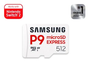 SAMSUNG P9 Express microSD Express Card 512GB 4K UHD NVMe 1.3 800MB/s Read 310MB/s Write Memory card for Nintendo Switch 2
