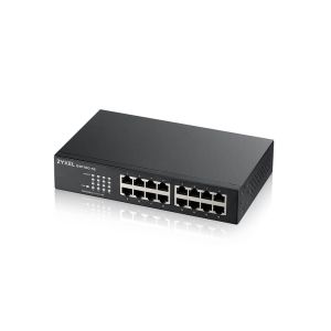 Комутатор ZyXEL GS1100-16v4  Unmanaged + 16 port Gigabit Unmanaged Switch
