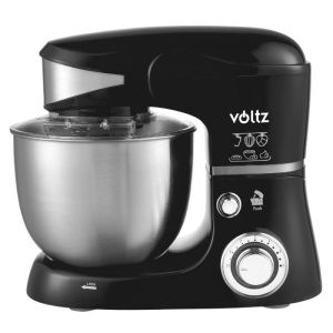 Планетарен миксер Voltz V51115G, 1600W, 5 литра, 3 бъркалки, 6 скорости, LED, Черен