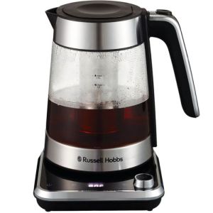 Електрическа кана Russell Hobbs Attentiv 26200-70, 3000W, 1.7 l, Инфузер, Температурен контрол, Таймер, Инокс/черен