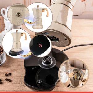 Електрическа кубинска кафеварка Klausberg KB 7999, 500W, 6 чаши, Вграден нагревател, Предпазен клапан, Бежов мрамор