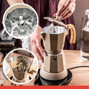 Електрическа кубинска кафеварка Klausberg KB 7999, 500W, 6 чаши, Вграден нагревател, Предпазен клапан, Бежов мрамор